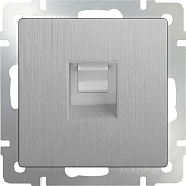 Купить Розетка Werkel Ethernet WL09-RJ-45 компьютерная серебряный рифленый по низкой цене