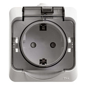 Купить Розетка Schneider Electric Этюд PA16-044B IP44 одноместная белая по низкой цене