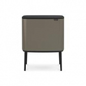 Купить Бак Brabantia Touch Bin Bo мусорный, платиновый, 3х11 л по низкой цене