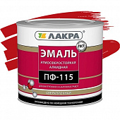 Купить Эмаль Лакра ПФ-115 красная 2,8 кг по низкой цене