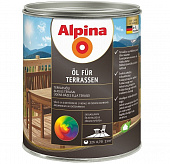Купить Масло Alpina для террас, шелковисто-глянцевое, прозрачное 0,75 л по низкой цене