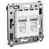 Купить Розетка DKC 4400314 Avanti RJ-12 телефонная двухместный Белое облако по низкой цене