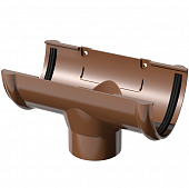 Купить Воронка желоба Технониколь ПВХ D125/82 мм коричневая по низкой цене