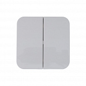 Купить Выключатель двухклавишный Schneider Electric Бланка белый по низкой цене