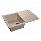 Купить Мойка GranFest Quadro GF-Q780L кухонная композитная белая 764х495 мм по низкой цене