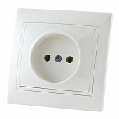 Купить Розетка TDM Electric ТАЙМЫР SQ1814-0011 в рамку с/у, 1 гнездо, б/з, 10 А, 230 В, IP20, керамика белая по низкой цене