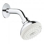 Купить Душ Grohe New Tempesta 100 26088001 верхний с душевым кронштейном по низкой цене