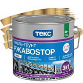 Купить Эмаль-грунт Текс РжавоStop Профи полуглянцевая золотая 2 кг по низкой цене