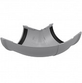 Купить Угол желоба Технониколь ПВХ D125/82 мм регулируемый 90-150 градусов серый по низкой цене