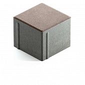 Купить Тротуарная плитка Steingot Сити 80 из серого цемента с частичным прокрасом квадрат светло-серая 100х100х80 мм по низкой цене