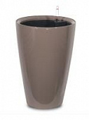 Купить Кашпо Lechuza Rondo Complete taupe high gloss 32x56 см по низкой цене