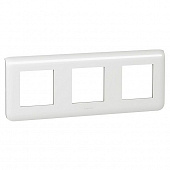 Купить Рамка Legrand Mosaic 078806 белая трехместная по низкой цене