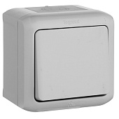 Купить Переключатель Legrand Quteo 782334 одноклавишный серый по низкой цене