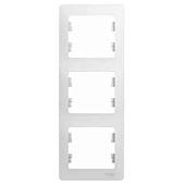 Купить Рамка Schneider Electric Glossa GSL000107 белая трехместная по низкой цене