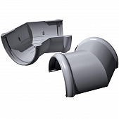 Купить Угол желоба Технониколь ПВХ D125/82 мм 135 градусов универсальный серый по низкой цене