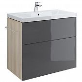 Купить Тумба Cersanit Smart 80 B-SU-SMA-CO80/Gr под раковину Ясень/серый по низкой цене