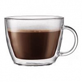 Купить Набор термокружек для латте BODUM Bistro, 0.45л, цвет прозрачный по низкой цене