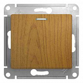 Купить Выключатель одноклавишный Schneider Electric Глосса с подсветкой без рамки дуб по низкой цене