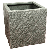 Купить Уличный горшок FIBERSTONE 37х37х37 см графит 50 литров по низкой цене