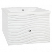 Купить Тумба Style Line Вероника 80 Люкс Plus подвесная с раковиной белая по низкой цене