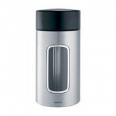 Купить Контейнер Brabantia стальной, для сыпучих продуктов, с окном, стальной матовый 1,7 л по низкой цене