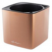 Купить Кашпо Lechuza Cube Glossy Complete spicy copper high gloss 14x14x14 см по низкой цене