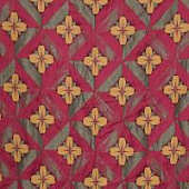 Купить Ткань Galleria Arben Exclusive FLOWER RHOMBUS 83 RED BRONZE по низкой цене