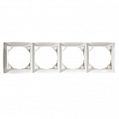 Купить Рамка Schneider Electric Дуэт WDE000104 белая четырехместная по низкой цене