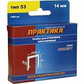 Купить Скобы Практика для степлера 775-402 тип 53 14 мм 1000 шт по низкой цене