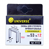 Купить Скобы Universe для степлера тип 53 12 мм 1000 штук по низкой цене