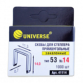 Купить Скобы Universe для степлера тип 53 14 мм 1000 штук по низкой цене