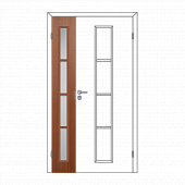 Купить Дверное полотно Olovi, 3D, ответная часть, орех, с притвором, 335х40х2040 мм по низкой цене