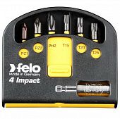 Купить Набор Felo 4 Impact PH/PZ/Tx бит с магнитным держателем 7 предметов в боксе Swift по низкой цене