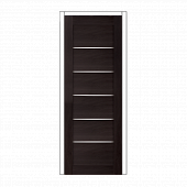 Купить Дверное полотно Olovi "Канзас", венге, экошпон, стекло, 900x40х2000 мм, б/ф по низкой цене