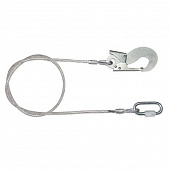 Купить Строп Fit страховочный Б+Кс 12625 металлический трос в ПВХ оболочке с монтажным карабином по низкой цене