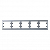 Купить Рамка Schneider Electric Глосса 5 постов горизонтальная перламутр по низкой цене