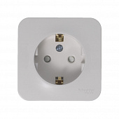 Купить Розетка Schneider Electric Бланка с заземлением белая по низкой цене