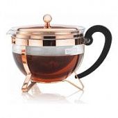 Купить Чайник Bodum Chambord заварочный с сито-фильтром, с медным покрытием, медный, 1,3 л по низкой цене