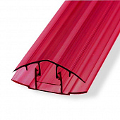 Купить Профиль Юг-Ойл-Пласт для поликарбоната соединительный разъемный 6-10 мм гранатовый по низкой цене