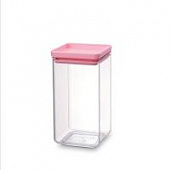 Купить Контейнер Brabantia пластиковый, прямоугольный, розовый 1,6 л по низкой цене