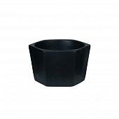 Купить Кашпо керамическое Эджес шестигранник d15 см черный по низкой цене