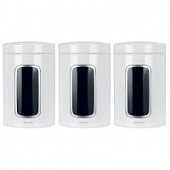 Купить Набор контейнеров Brabantia для сыпучих продуктов, с окном, белый 3 шт 1,4 л по низкой цене