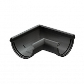 Купить Угол желоба Docke Lux ПВХ D141/100 мм универсальный 90 градусов графит по низкой цене