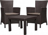 Купить Кресла и столик Allibert Rosario Balcony Set под искусственный ротанг по низкой цене
