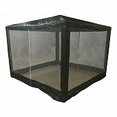 Купить Шатер садовый полиэтиленовый 2,4х2,4х2,5 м с антимоскитной сеткой по низкой цене