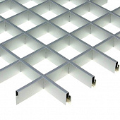 Купить Потолок грильято Cesal Классический Стандарт металлик 75х75х40 мм по низкой цене