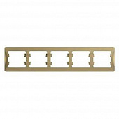 Купить Рамка Schneider Electric Глосса 5 постов горизонтальная титан по низкой цене