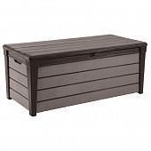 Купить Сундук Keter Wood Look Storage Box из пластика серо-коричневый 455 л по низкой цене