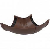 Купить Угол желоба Технониколь ПВХ D125/82 мм регулируемый 90-150 градусов коричневый по низкой цене