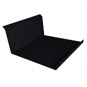 Купить Планка Grand Line Velur20 Ral 9005 примыкания нижняя резка 260х122 мм по низкой цене